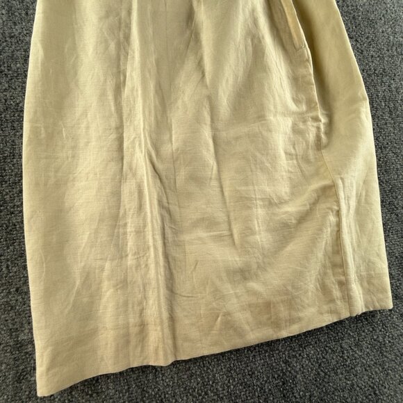 VTG KATHARINE HAMNETT London Ivory Skirt Italy Made Size 42 Cotton Woven Women - Picture 5 of 15